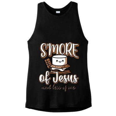 SMore Of Jesus And Less Of Me Ladies PosiCharge Tri-Blend Wicking Tank
