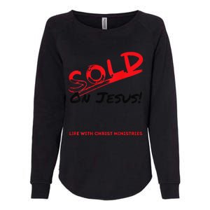 Sold On Jesus Cross Womens California Wash Sweatshirt