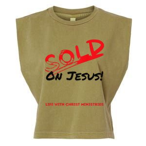 Sold On Jesus Cross Garment-Dyed Women's Muscle Tee