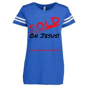 Sold On Jesus Cross Enza Ladies Jersey Football T-Shirt