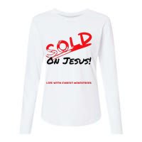 Sold On Jesus Cross Womens Cotton Relaxed Long Sleeve T-Shirt