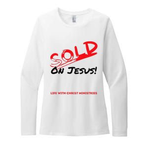 Sold On Jesus Cross Womens CVC Long Sleeve Shirt