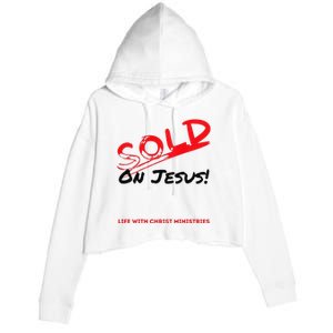 Sold On Jesus Cross Crop Fleece Hoodie