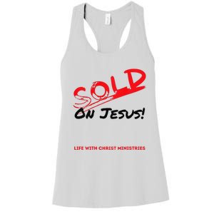 Sold On Jesus Cross Women's Racerback Tank