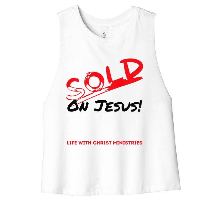 Sold On Jesus Cross Women's Racerback Cropped Tank