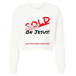 Sold On Jesus Cross Cropped Pullover Crew