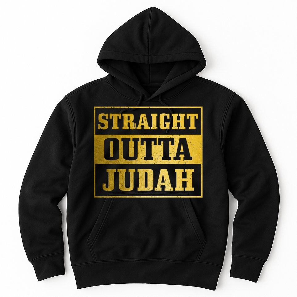 Straight Outta Judah Hebrew Israelite Clothing Jewish Israel Hoodie