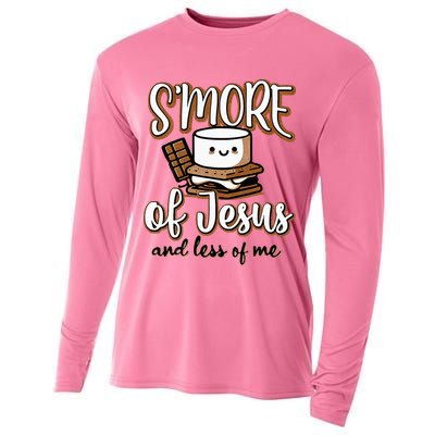 SMore Of Jesus Less Of Me Funny Christian Smore Cooling Performance Long Sleeve Crew