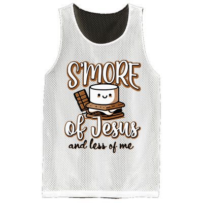 SMore Of Jesus Less Of Me Funny Christian Smore Mesh Reversible Basketball Jersey Tank