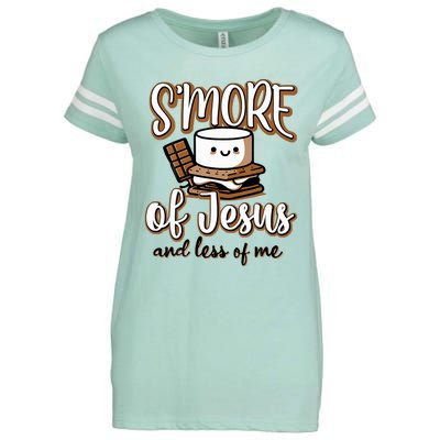 SMore Of Jesus Less Of Me Enza Ladies Jersey Football T-Shirt