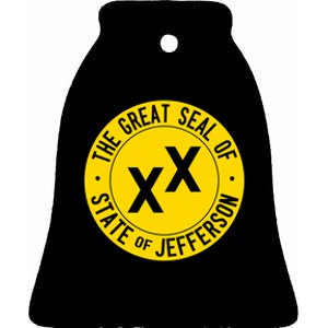 State Of Jefferson Ceramic Bell Ornament