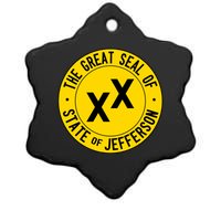 State Of Jefferson Ceramic Star Ornament