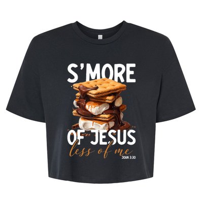 SMore Of Jesus Less Of Me Funny Christian Smore Bella+Canvas Jersey Crop Tee