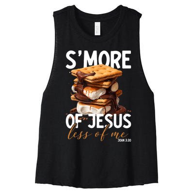 SMore Of Jesus Less Of Me Funny Christian Smore Women's Racerback Cropped Tank