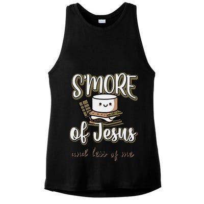 SMore Of Jesus And Less Of Me Ladies PosiCharge Tri-Blend Wicking Tank