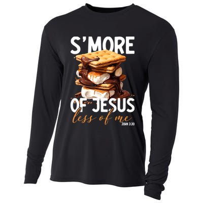 Smore Of Jesus Less Of Me Funny Christian Smore Gift Cooling Performance Long Sleeve Crew