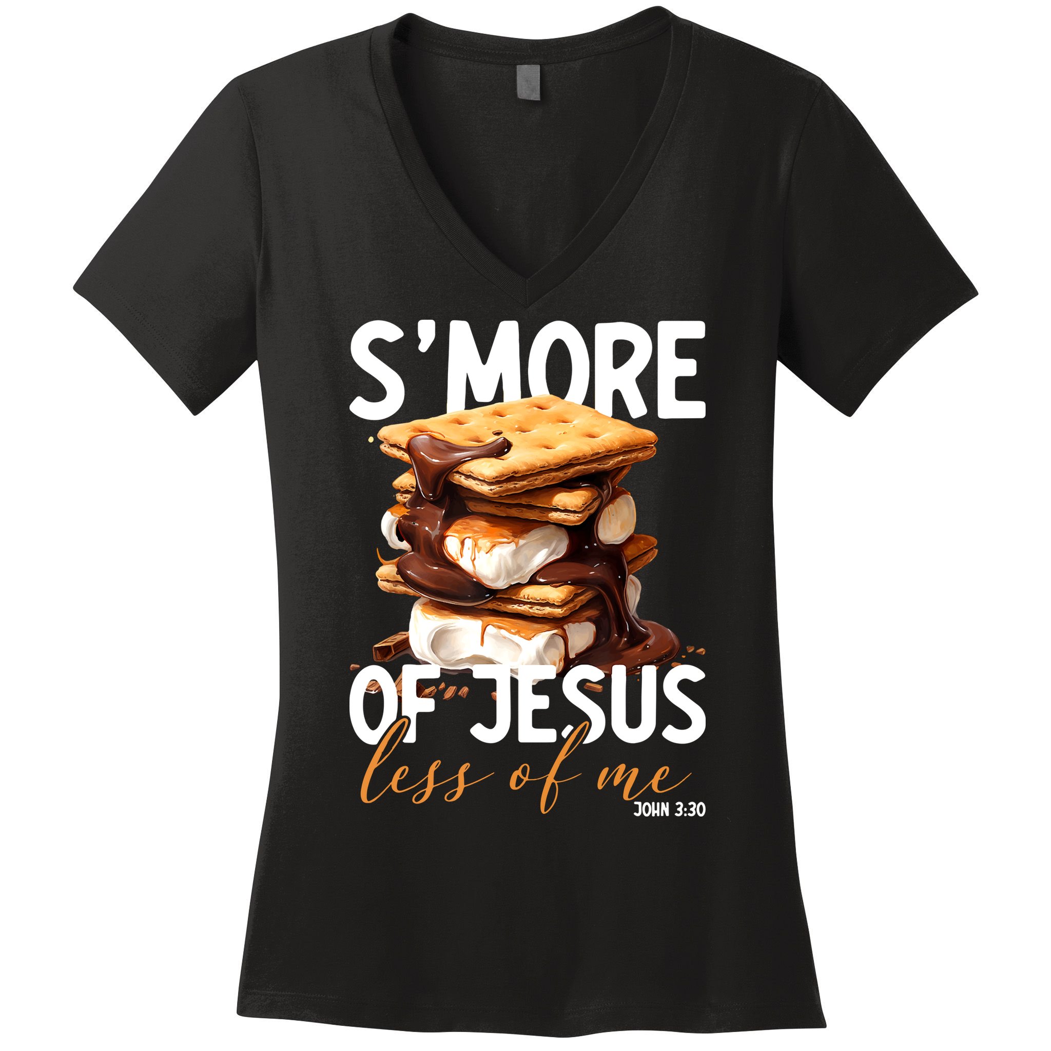 Smore Of Jesus Less Of Me Funny Christian Smore Gift Women's V-Neck T-Shirt