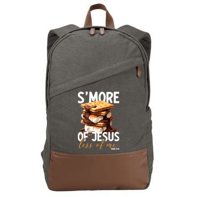 Smore Of Jesus Less Of Me Funny Christian Smore Gift Cotton Canvas Backpack