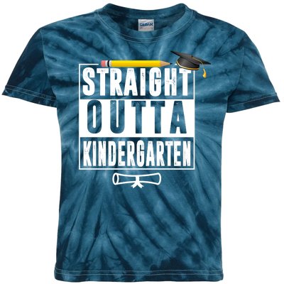 Straight Outta Kindergarten Kids Tie-Dye T-Shirt