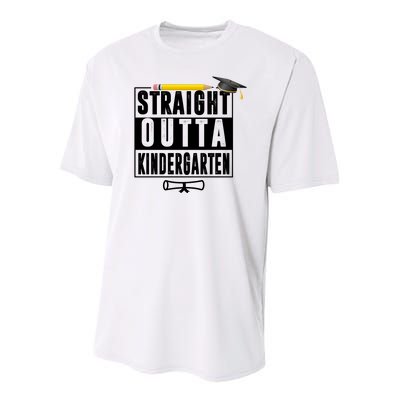 Straight Outta Kindergarten Youth Performance Sprint T-Shirt