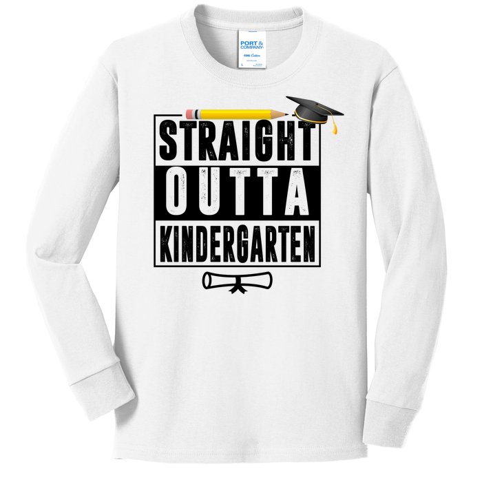 Straight Outta Kindergarten Kids Long Sleeve Shirt