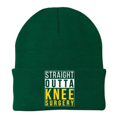 Straight Outta Knee Surgery Funny Recovery Get Well Gifts Knit Cap Winter Beanie