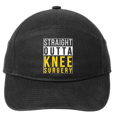 Straight Outta Knee Surgery Funny Recovery Get Well Gifts 7-Panel Snapback Hat