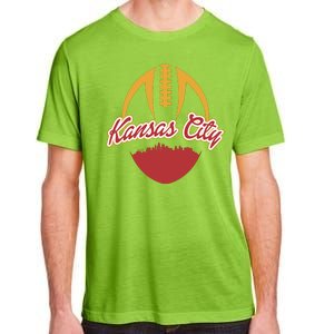 Silhouette Of Kansas City KC Football Fan Adult ChromaSoft Performance T-Shirt