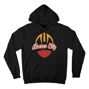 Silhouette Of Kansas City KC Football Fan Hoodie