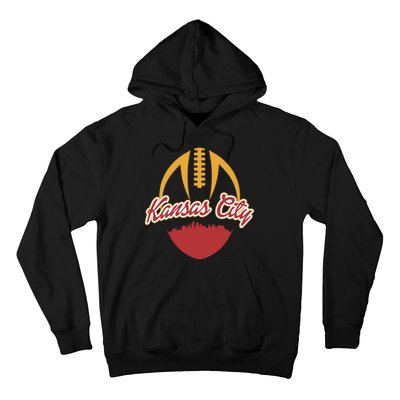 Silhouette Of Kansas City KC Football Fan Hoodie