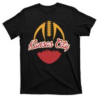 Silhouette Of Kansas City KC Football Fan T-Shirt