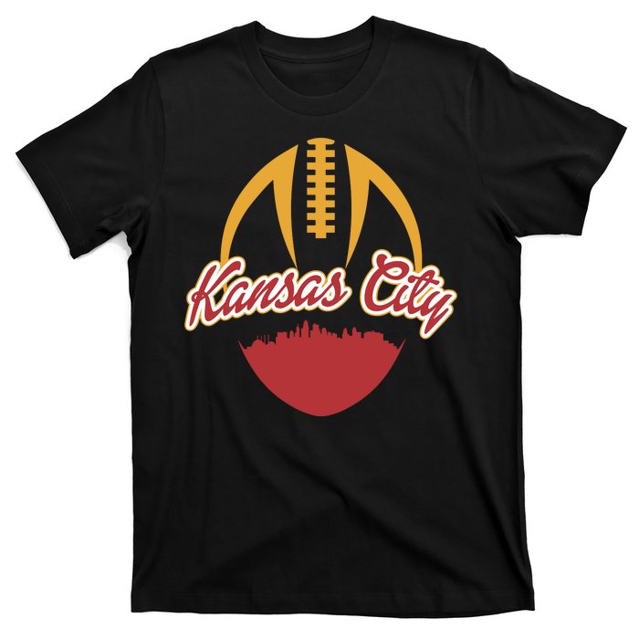 Silhouette Of Kansas City KC Football Fan T-Shirt