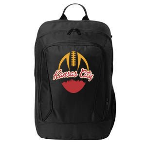 Silhouette Of Kansas City KC Football Fan City Backpack