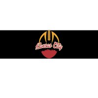 Silhouette Of Kansas City KC Football Fan Bumper Sticker