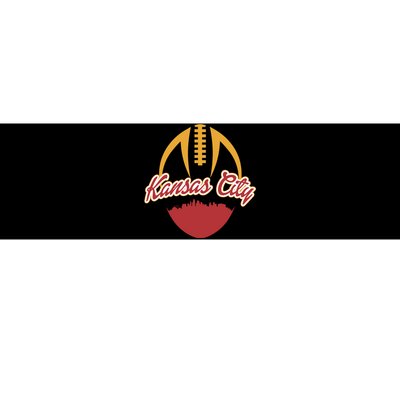 Silhouette Of Kansas City KC Football Fan Bumper Sticker