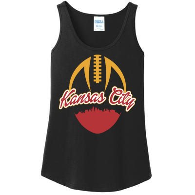 Silhouette Of Kansas City KC Football Fan Ladies Essential Tank