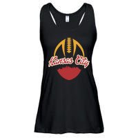 Silhouette Of Kansas City KC Football Fan Ladies Essential Flowy Tank