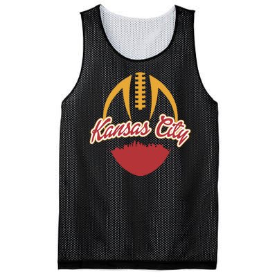 Silhouette Of Kansas City KC Football Fan Mesh Reversible Basketball Jersey Tank