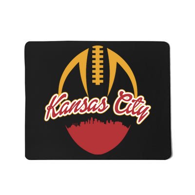 Silhouette Of Kansas City KC Football Fan Mousepad