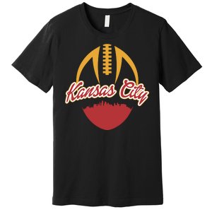 Silhouette Of Kansas City KC Football Fan Premium T-Shirt