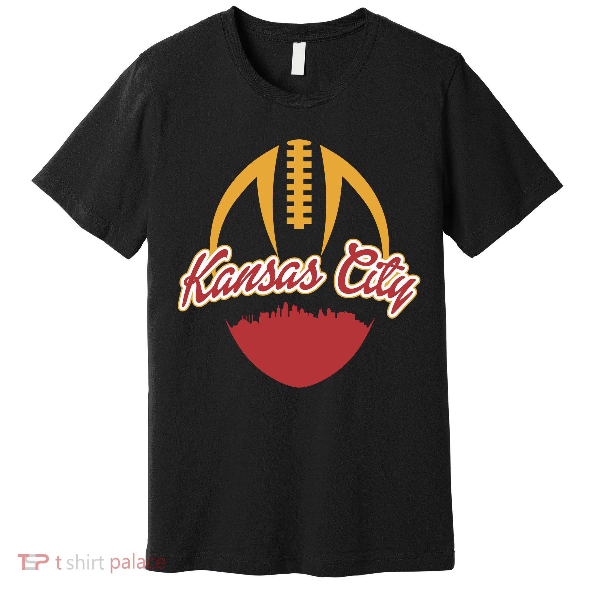 Silhouette Of Kansas City KC Football Fan Premium T-Shirt