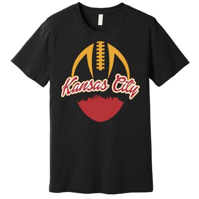 Silhouette Of Kansas City KC Football Fan Premium T-Shirt