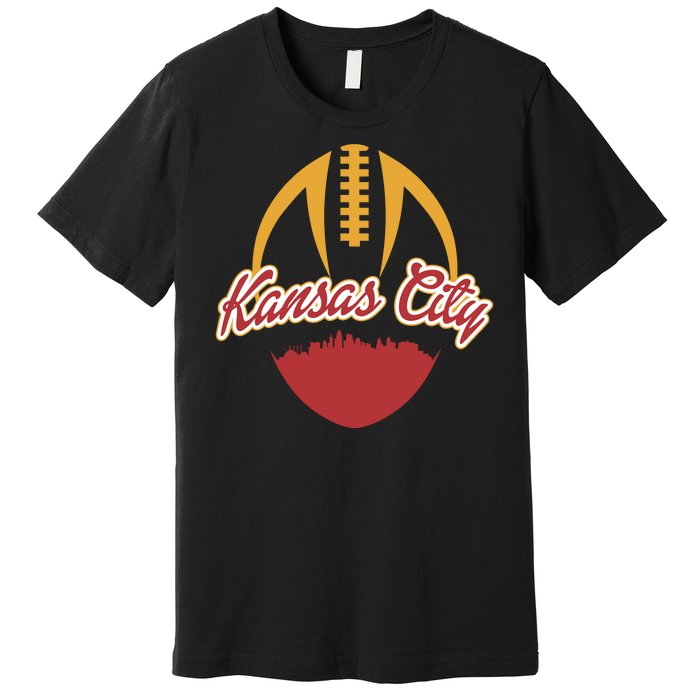 Silhouette Of Kansas City KC Football Fan Premium T-Shirt