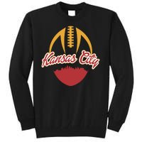 Silhouette Of Kansas City KC Football Fan Tall Sweatshirt