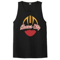 Silhouette Of Kansas City KC Football Fan PosiCharge Competitor Tank