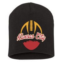 Silhouette Of Kansas City KC Football Fan Short Acrylic Beanie