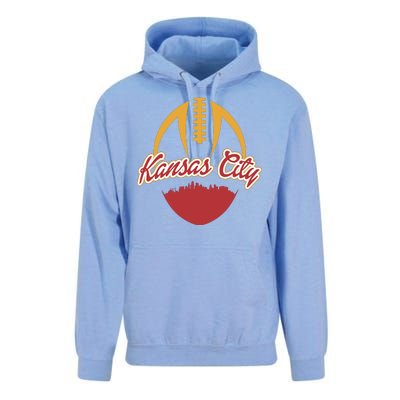 Silhouette Of Kansas City KC Football Fan Unisex Surf Hoodie