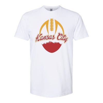 Silhouette Of Kansas City KC Football Fan Softstyle® CVC T-Shirt