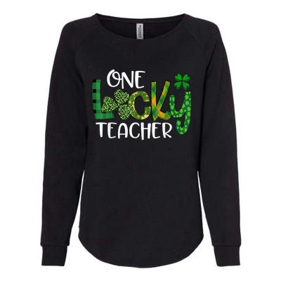 Shamrock One Lucky Teacher St. Patrick's Day School Womens California Wash Sweatshirt