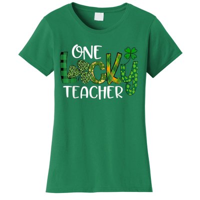 Shamrock One Lucky Teacher St. Patrick's Day School Women's T-Shirt